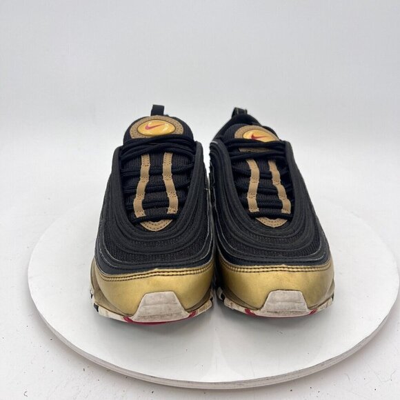 Nike Air Max 97 Men Size 4.5 AT5458-002 Black Metallic Gold Low Top Shoes - Picture 2 of 13